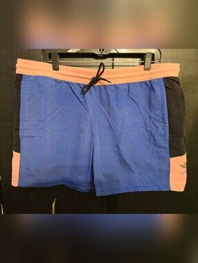 The North Face Colorblock Swim Shorts - Blue & Peach Size XXL